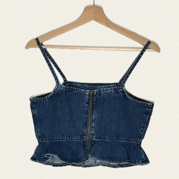 UO Denim Peplum Tank Top - Picture 7 of 8
